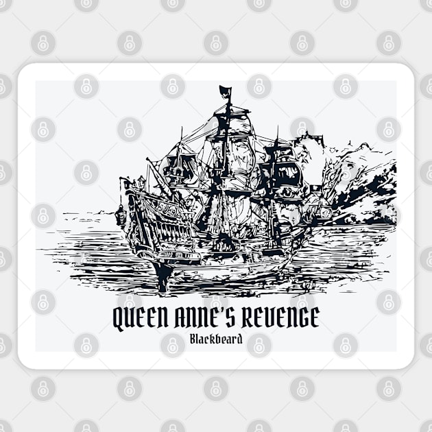 Queen Anne's Revenge - Blackbeard Magnet by Lakeric